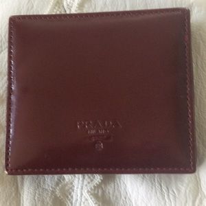 Prada authentic coin purse polished leather